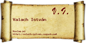 Valach István névjegykártya